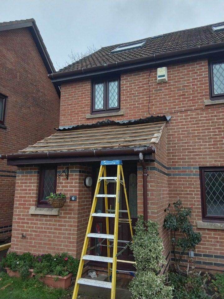 Porch Roof Rebuilt before