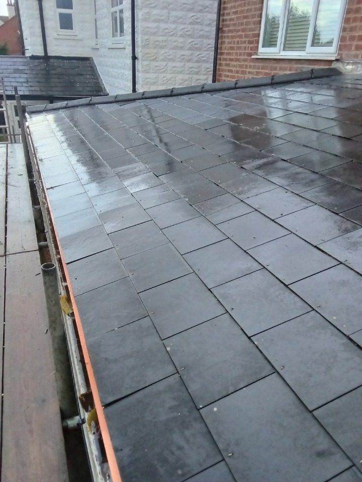 Wallace Roofing – slate roof finished